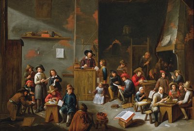 داخل غرفة المدرسة بواسطة جيليس فان تيلبورغ الأصغر سنا